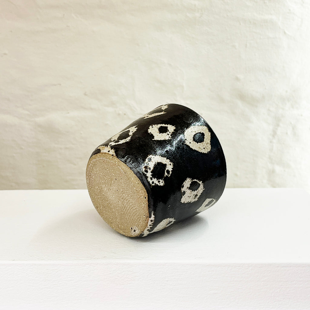 Diamond Motif Stoneware Beaker by Nicola Gillis at The Bluecoat Display Centre for contemporary ceramics and design in Liverpool