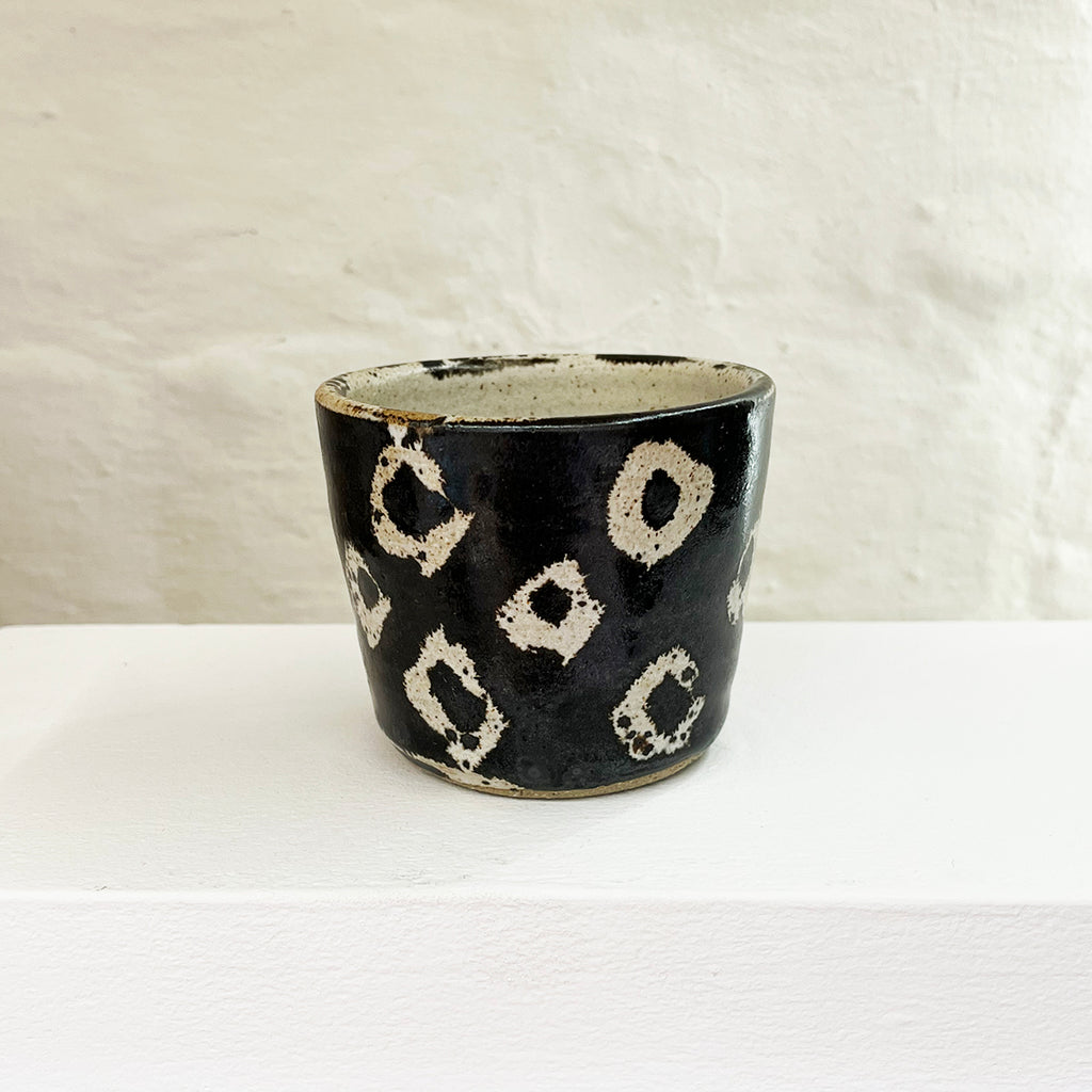 Diamond Motif Stoneware Beaker by Nicola Gillis at The Bluecoat Display Centre for contemporary ceramics and design
