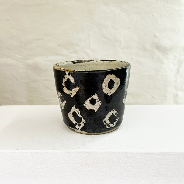 Diamond Motif Stoneware Beaker by Nicola Gillis at The Bluecoat Display Centre for contemporary ceramics and design
