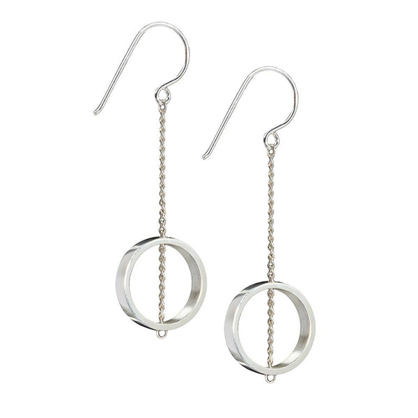 chain drop sterling silver earrings by Maureen Lynch. Ebb and flow is like life, the constant holding on and letting go.