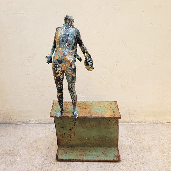 Own a Johnny Vegas original. Motion captured 3D printed figure mounted on a salvaged RSJ steel girder.