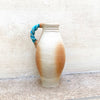 Bottle Vase with Twisted Blue Handle by John Kershaw