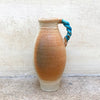 Close up of Bottle Vase with Twisted Blue Handle by John Kershaw