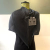 back of Charcoal Shrug by Nawal Gebreel on a mannequin at Bluecoat Display Centre