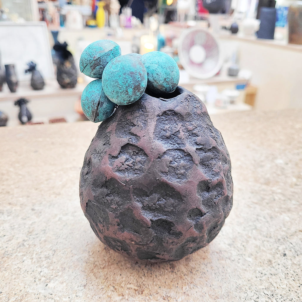 Contemporary Ceramic Vessel 'Colours: Blundellsands' by Sarah Kirk on display at The Bluecoat Display Centre Liverpool
