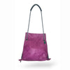 Studio Ditto Fuchsia Pink Faux Leather 2in1 bag shown hanging as a tote

