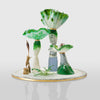 In a World of One’s Own Glass Sculpture is cast, pate de verre, kiln formed, painted and etched including found natural materials shown with out it's protective glass dome