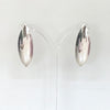 Eye-catching leaf shaped drop earrings in Silver by Irish Silversmith Kevin O’Dwyer