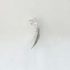 Side view of Eye-catching leaf shaped drop earrings in Silver by Irish Silversmith Kevin O’Dwyer