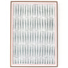 Abstract art print with geometric patternin grey white and red. By artist Louisa Loakes 