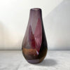 Pebble Vase with contrasting purple and pink tones crafted from blown glass by Jane Charles