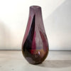Pebble Vase with contrasting purple and pink tones crafted from blown glass by Jane Charles