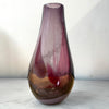 Pebble Vase with contrasting purple and pink tones crafted from blown glass by Jane Charles