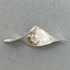 Close up of Twisted Silver Brooch by Irish Silversmith Kevin O'Dwyer