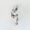 Side view of twisted sterling silver drop earrings by Irish Silversmith Kevin O’Dwyer 