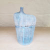 Ceramic vase with textured surface - wide woodland bottle by kirsti hannah brown contemporary ceramicist at Bluecoat Display Centre