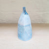 left side view of Ceramic vase with textured surface - wide woodland bottle by kirsti hannah brown contemporary ceramicist at Bluecoat Display Centre