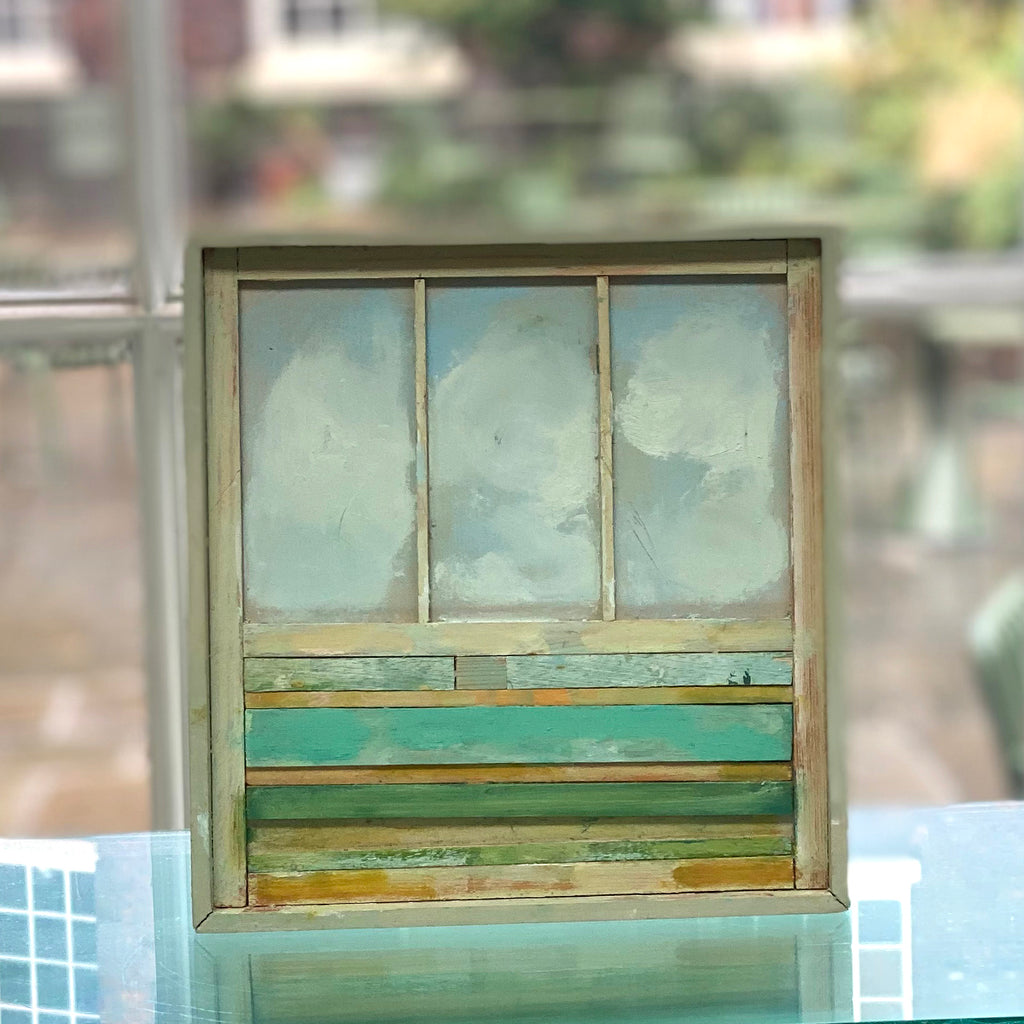 beautiful painting of a window scene by Irish artist Clement McAleer photographed at The Bluecoat Display Centre