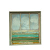 beautiful painting of a window scene by Irish artist Clement McAleer shown on a white background