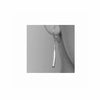silver wiggly drop earring by Paul Finch being worn
