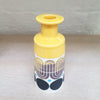 Yellow black and white cone bottle by Maree and Paul Allitt contemporary ceramics from the bluecoat display centre top view